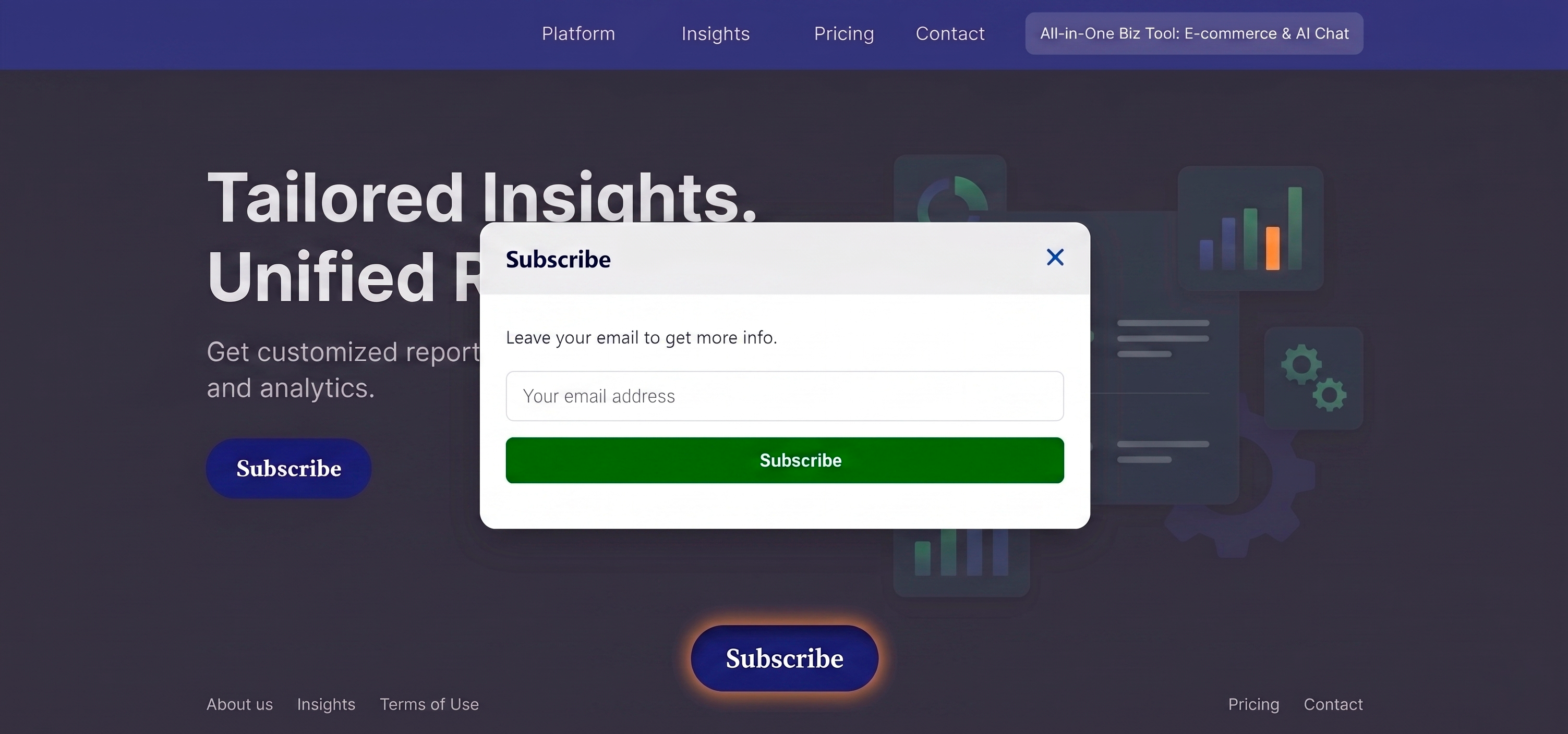 Subscription widget demo